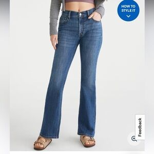 NWT Aeropostale Highrise Dark Blue Flare Jeans Size 8